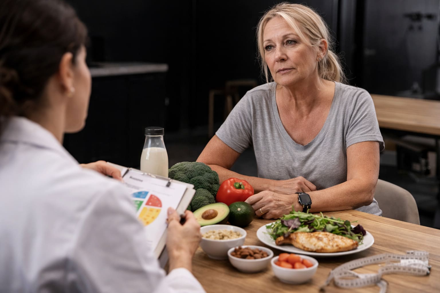 kobieta podczas konsultacji dietetycznej